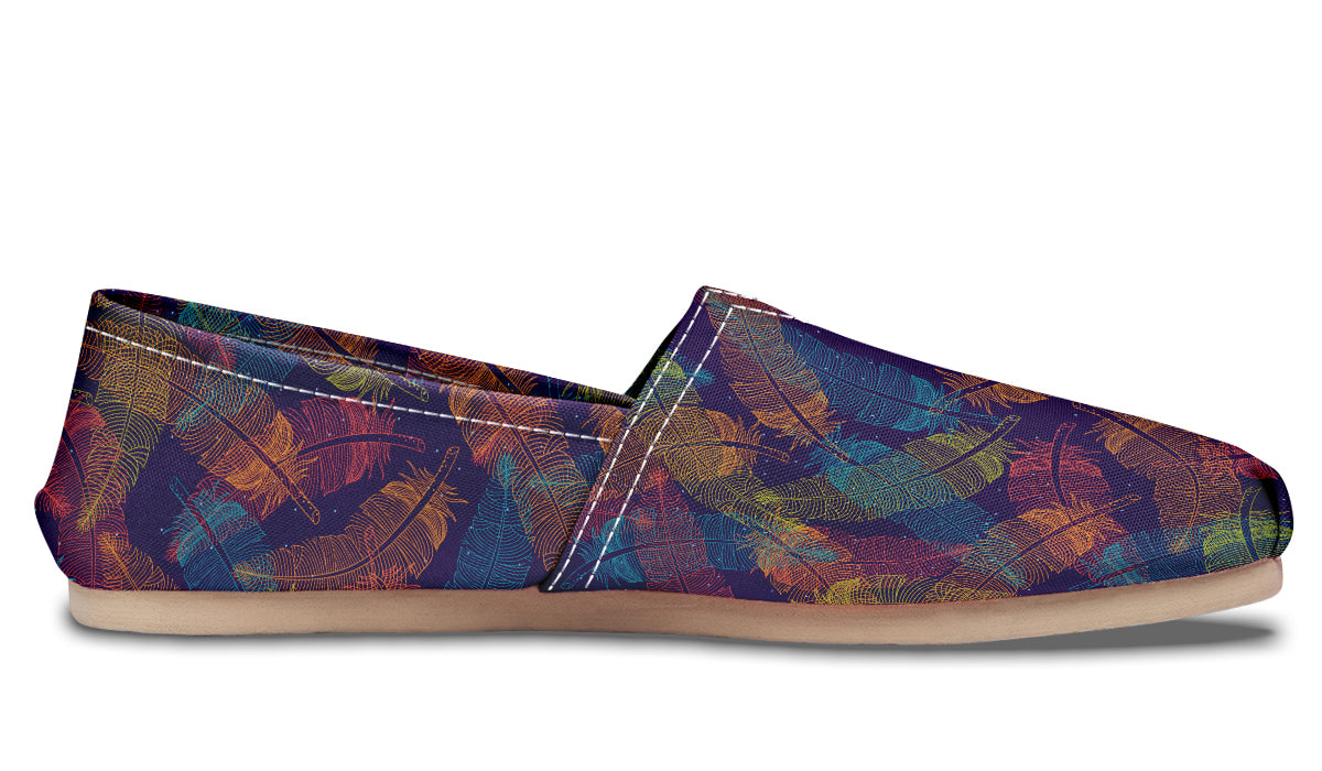 Colorful Line Feathers Casual