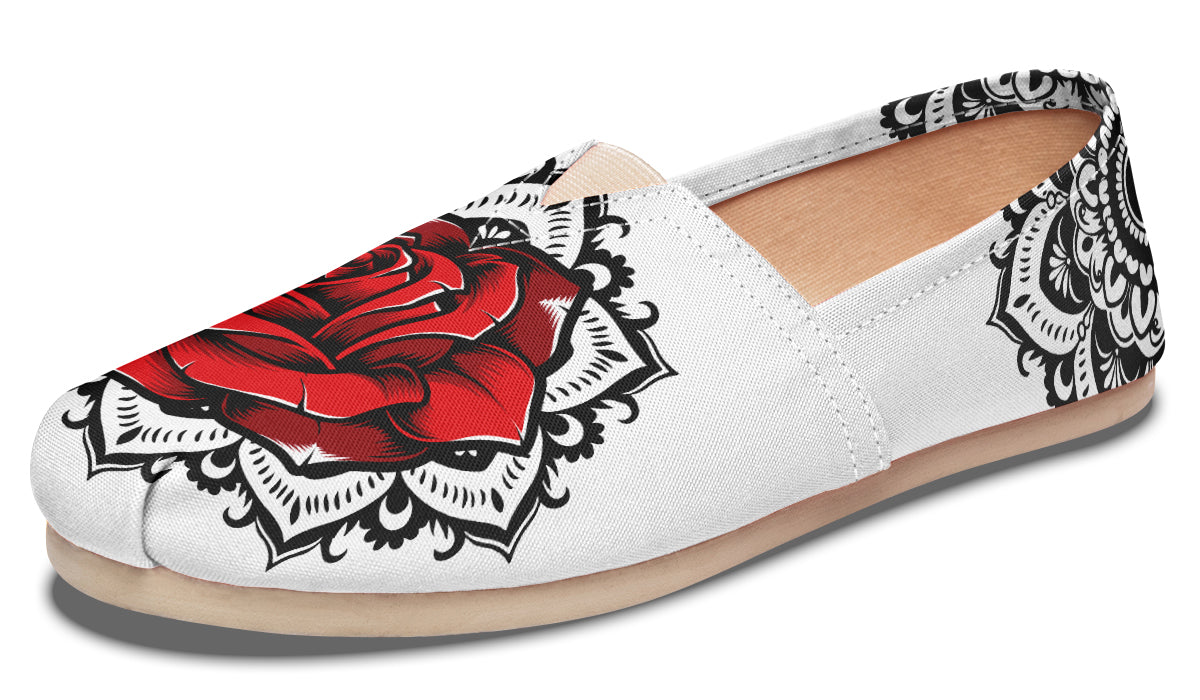 Red Rose Black Mandala Casual