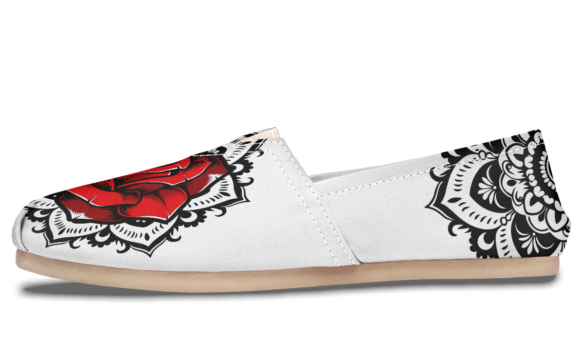 Red Rose Black Mandala Casual