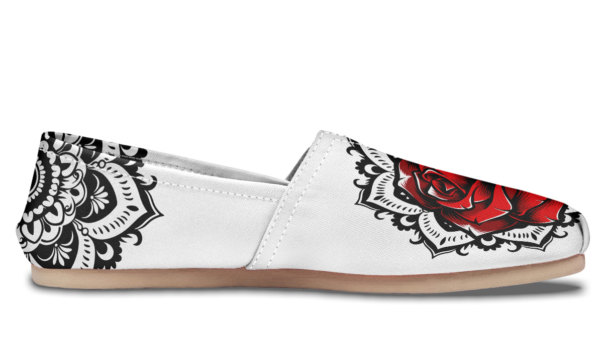 Red Rose Black Mandala Casual