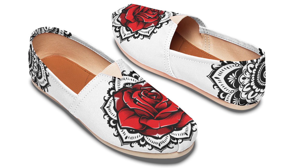 Red Rose Black Mandala Casual