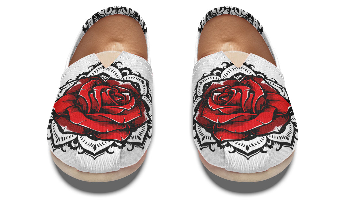 Red Rose Black Mandala Casual