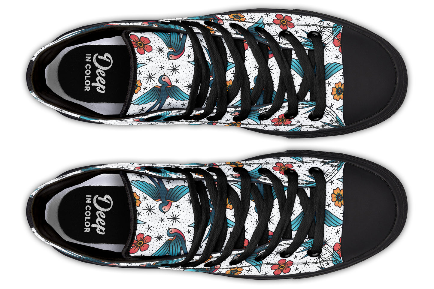 Birds And Flowers Hightops