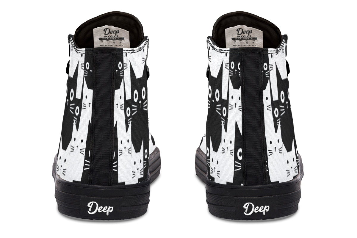 Black And White Cats Hightops