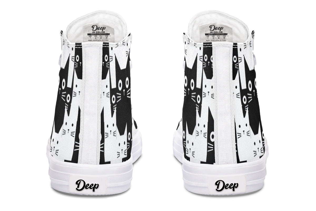 Black And White Cats Hightops