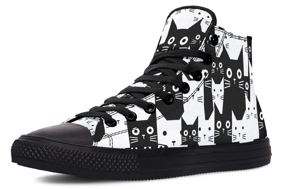 Black And White Cats Hightops