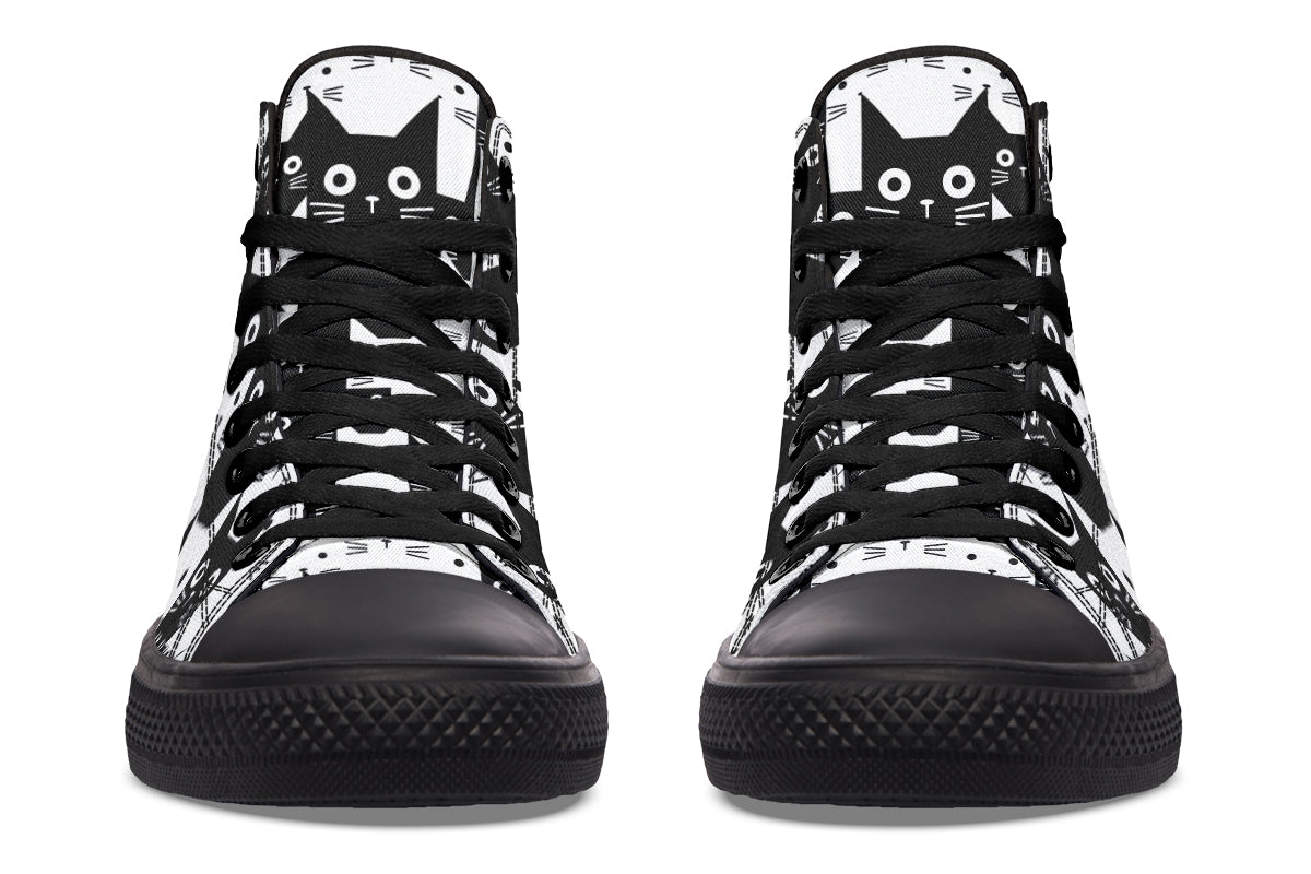 Black And White Cats Hightops