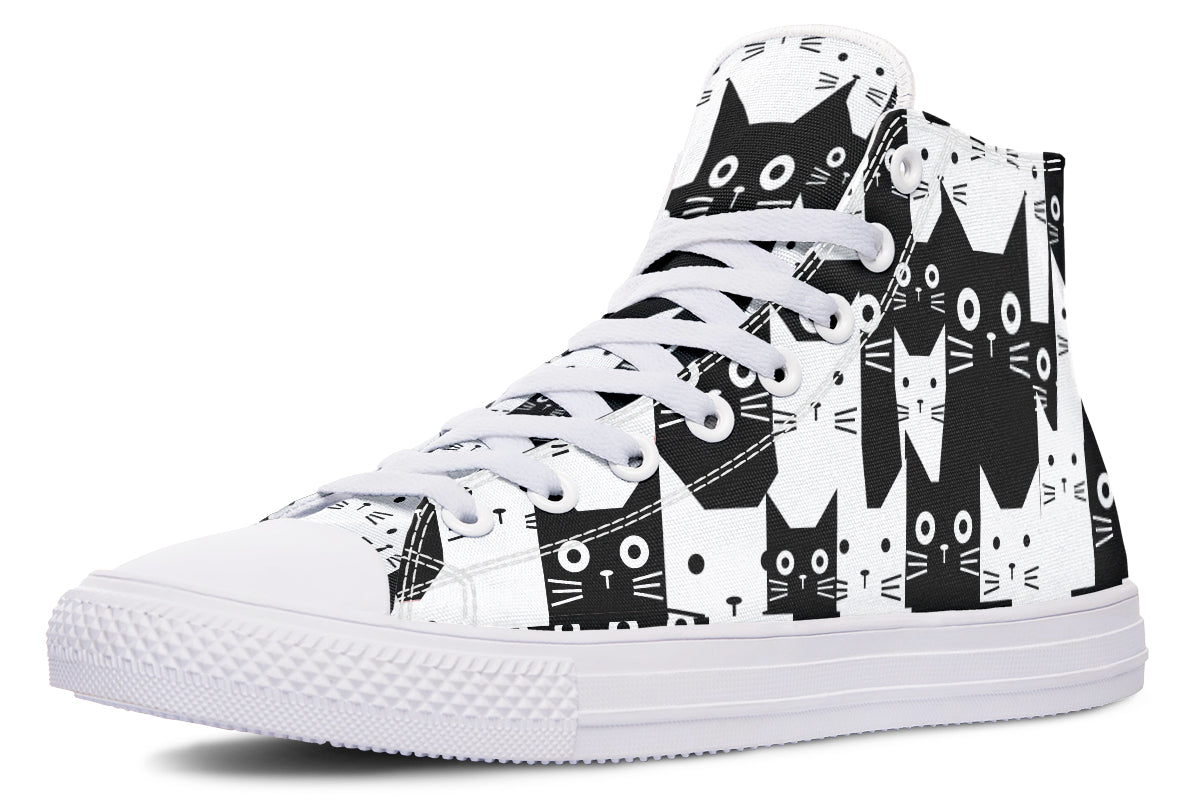 Black And White Cats Hightops