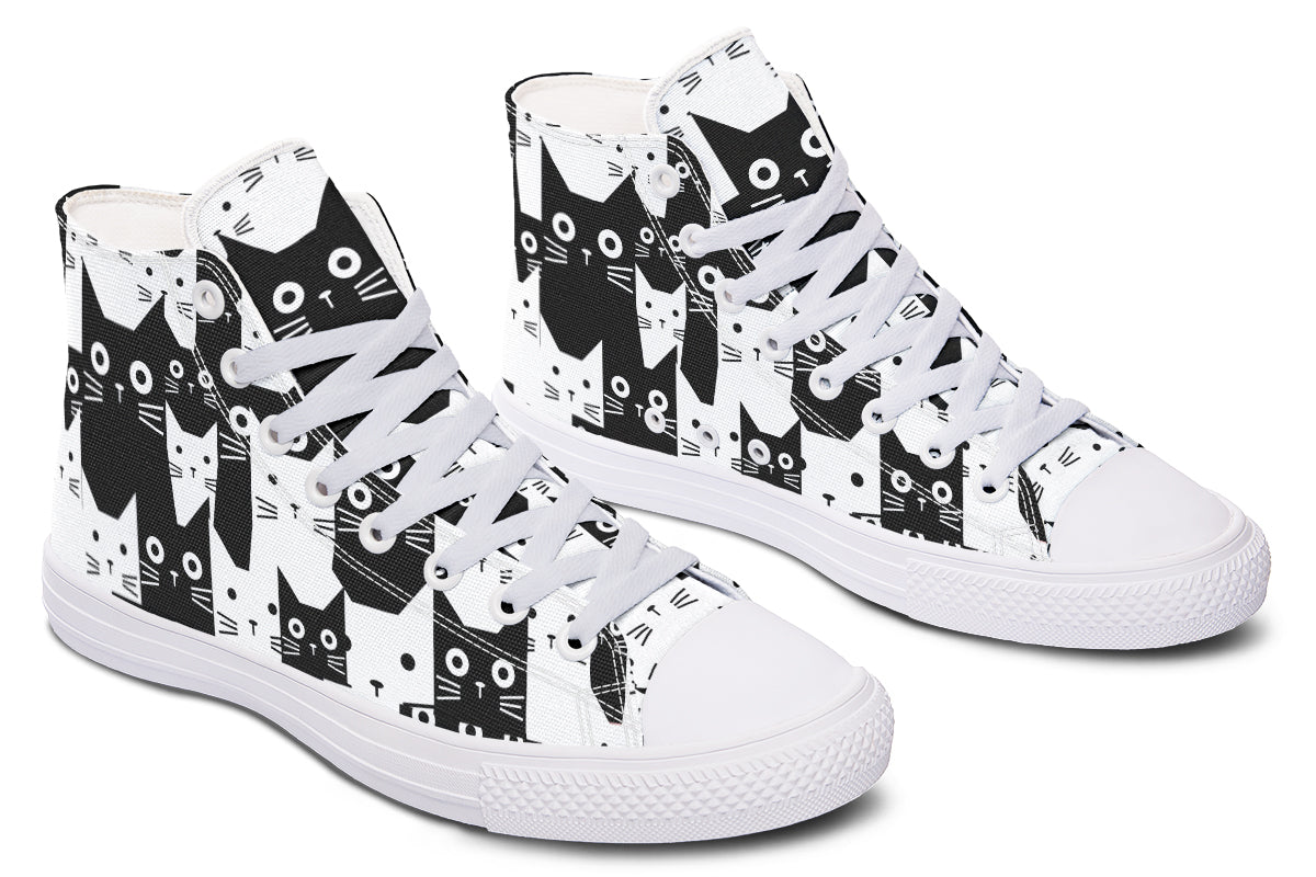 Black And White Cats Hightops