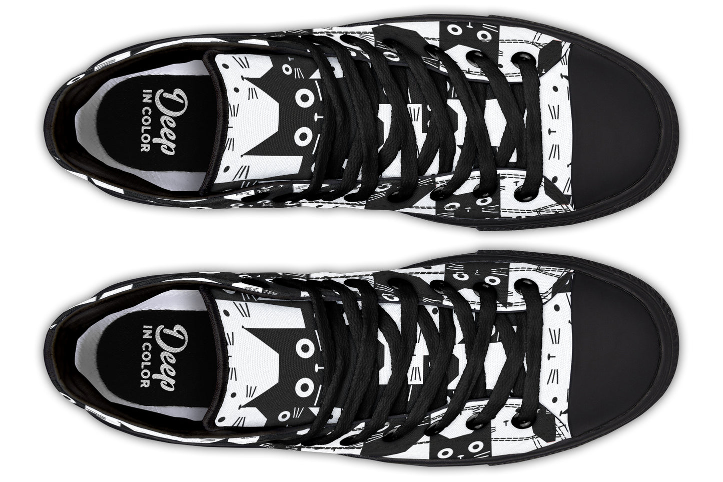 Black And White Cats Hightops