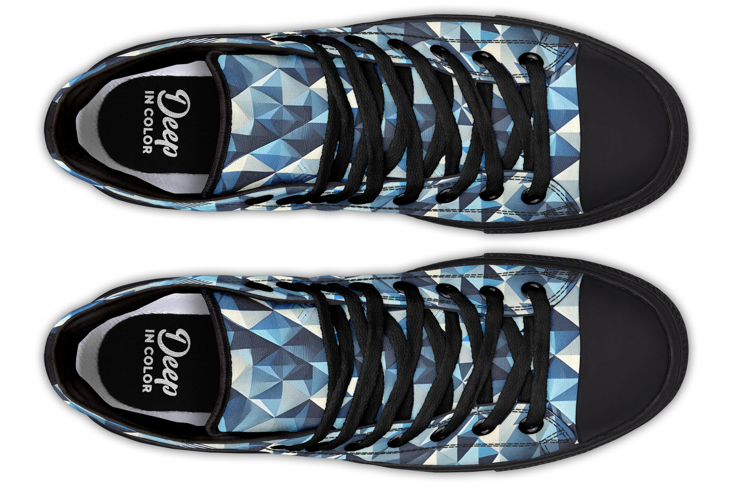 Blue Triangles Hightops