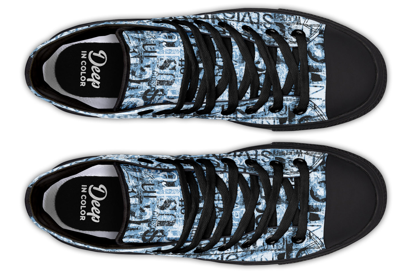 Bluegrung Words High Tops