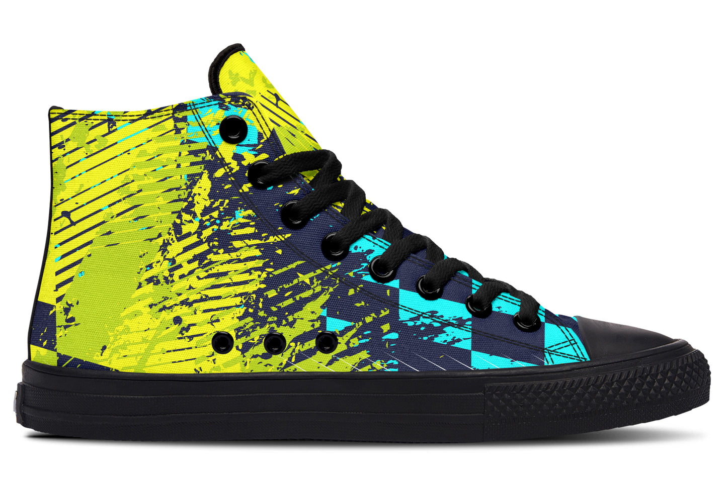 Checkered Green Grunge Hightops