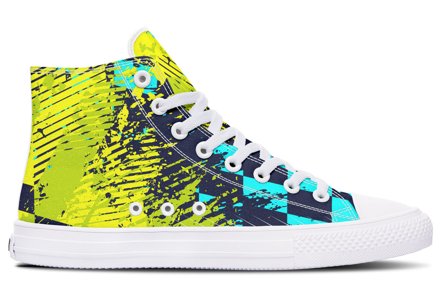 Checkered Green Grunge Hightops