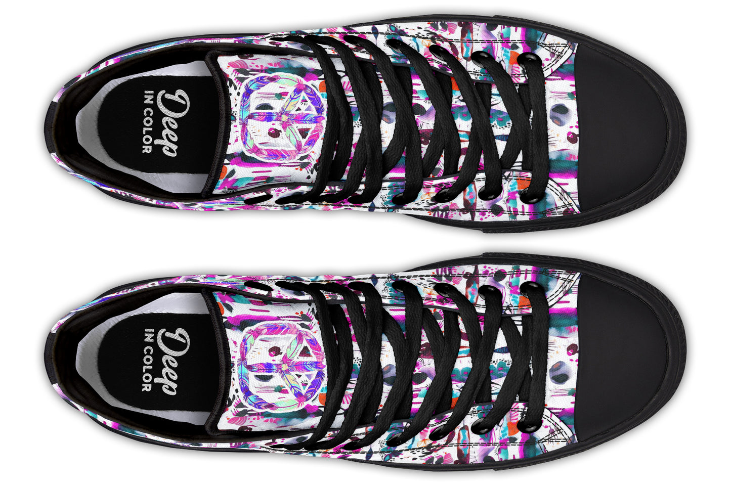 Color Peace Feather Hightops