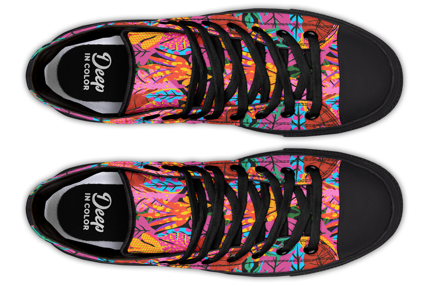 Colorful Abstract Leaves Hightops