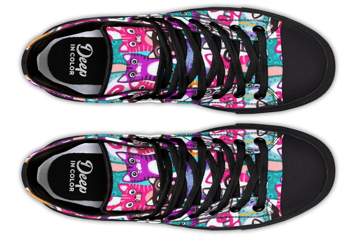 Colorful Happy Cats Hightops