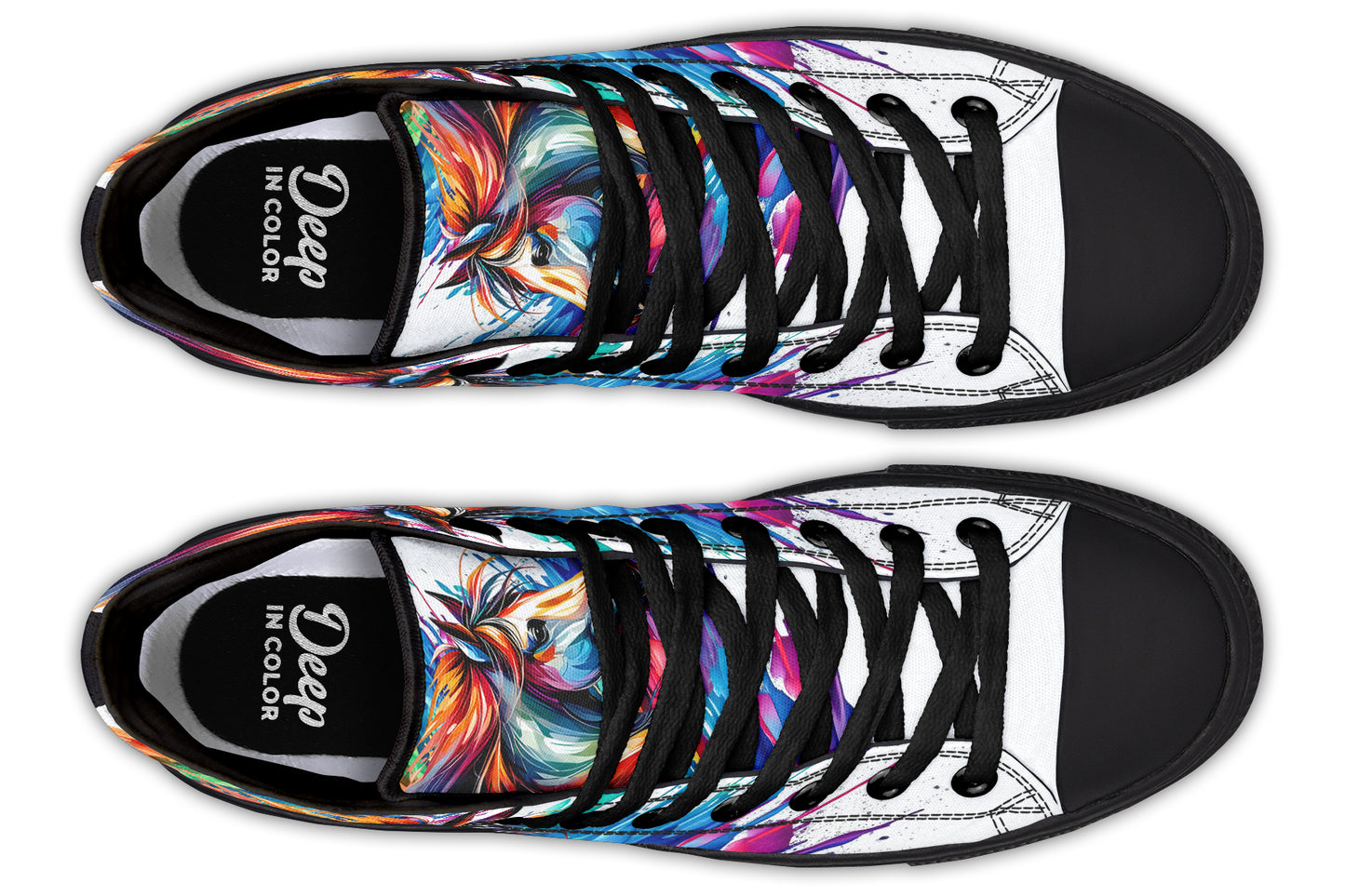 Colorful Horse Splash Hightops