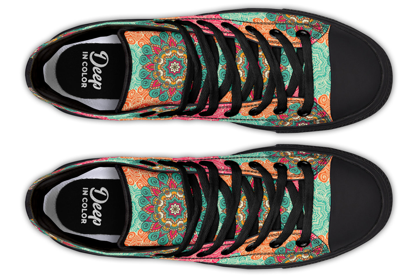 Colorful Mandalas Drawing Hightops