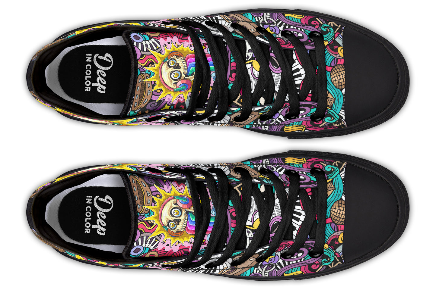 Colorful Music Skull Hightops