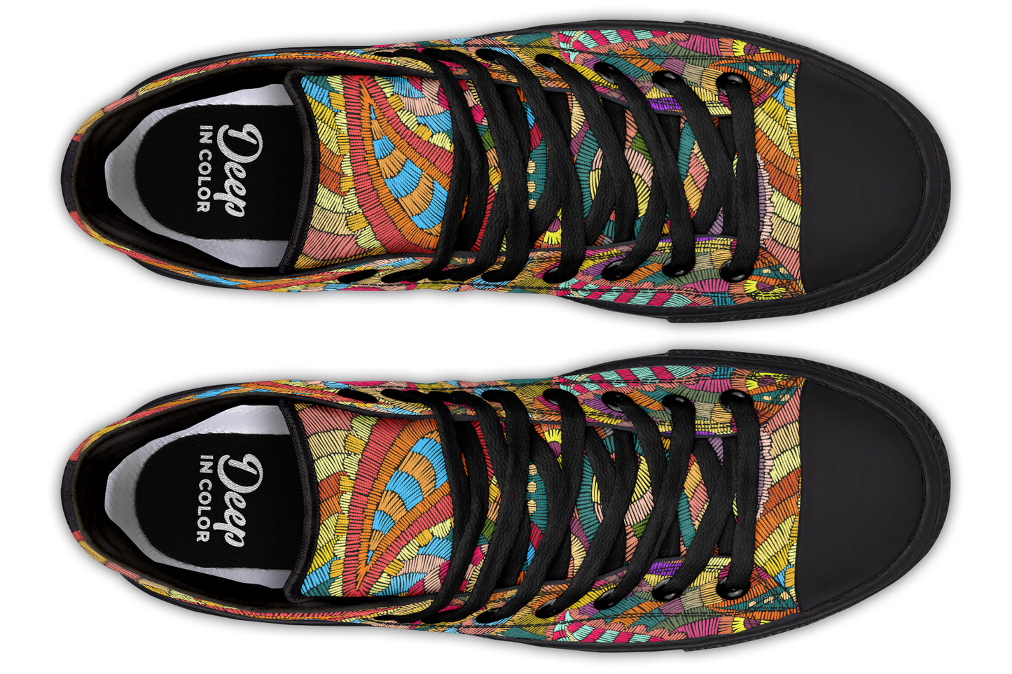Embroidered Paisley High Tops
