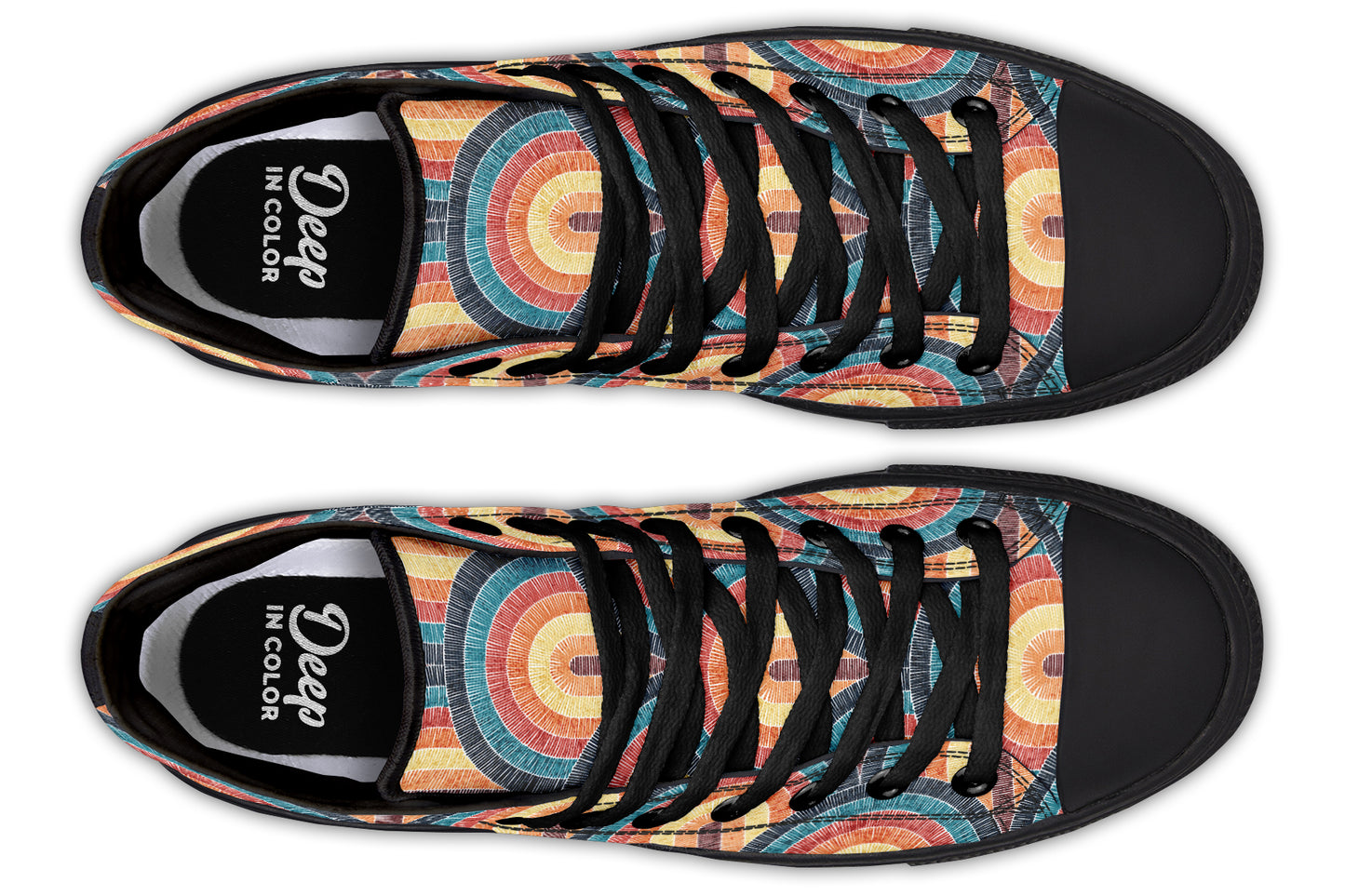 Embroidered Rainbow Hightops