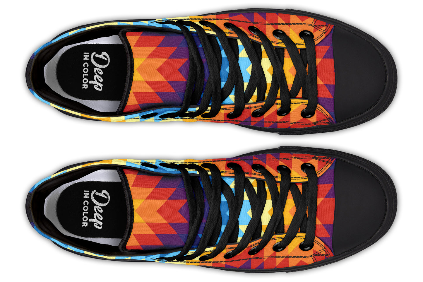 Geomtric Rainbow Hightops