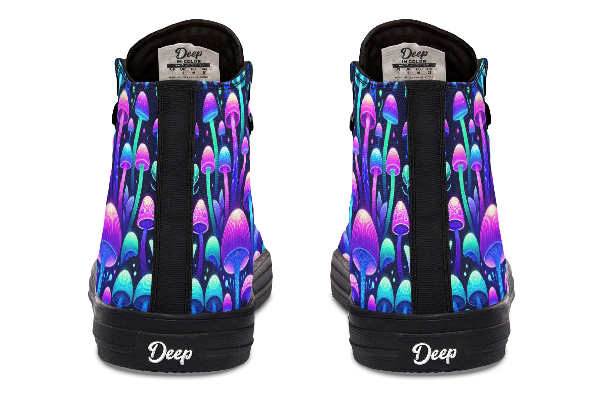 Glowing Mushrooms High Tops