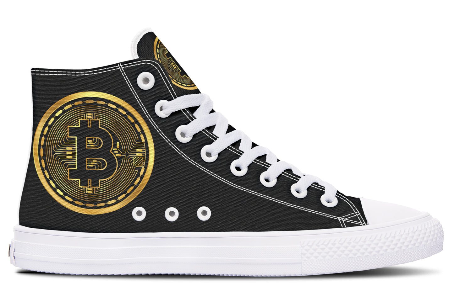 Gold Bitcoin Hightops