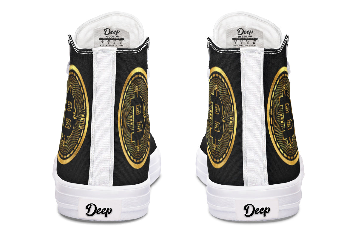 Gold Bitcoin Hightops