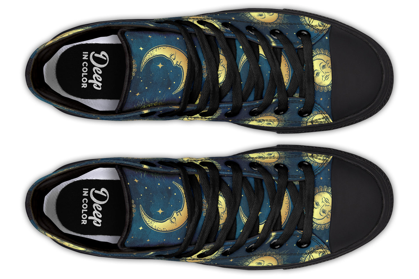Gold Sun And Moon Hightops
