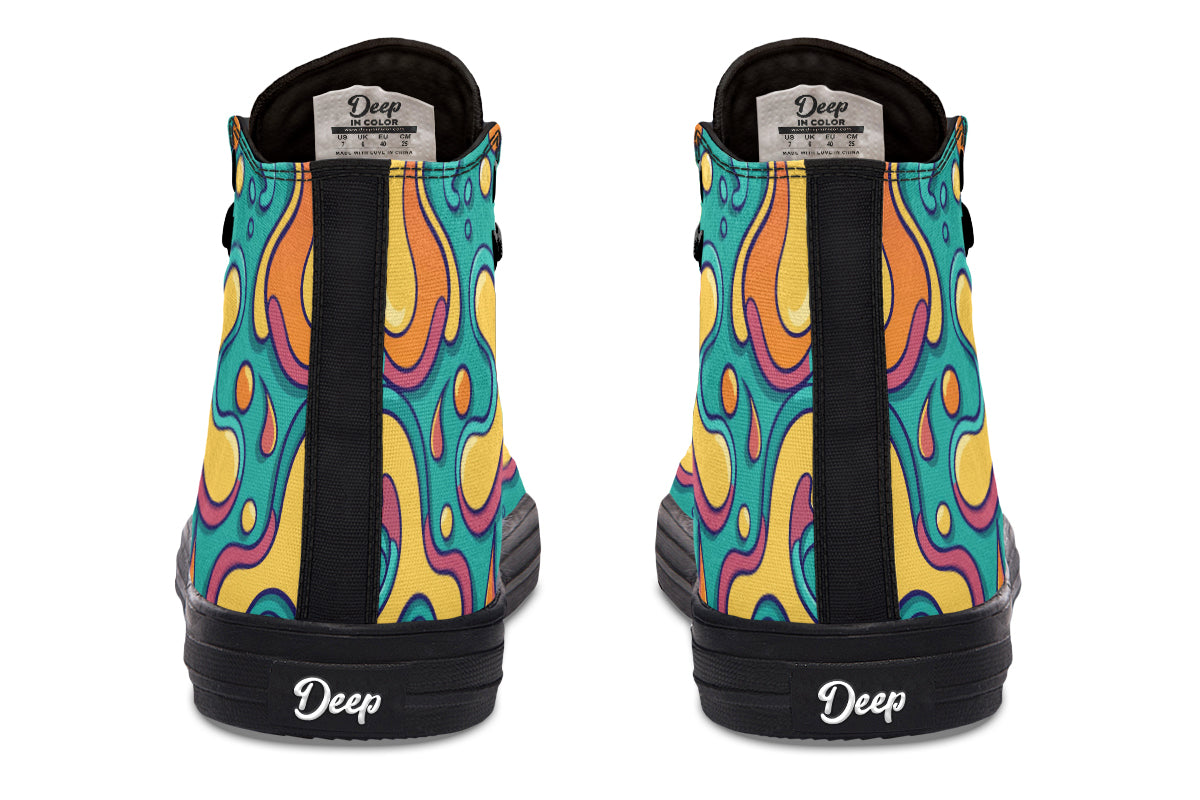H Colorful Waves High Tops
