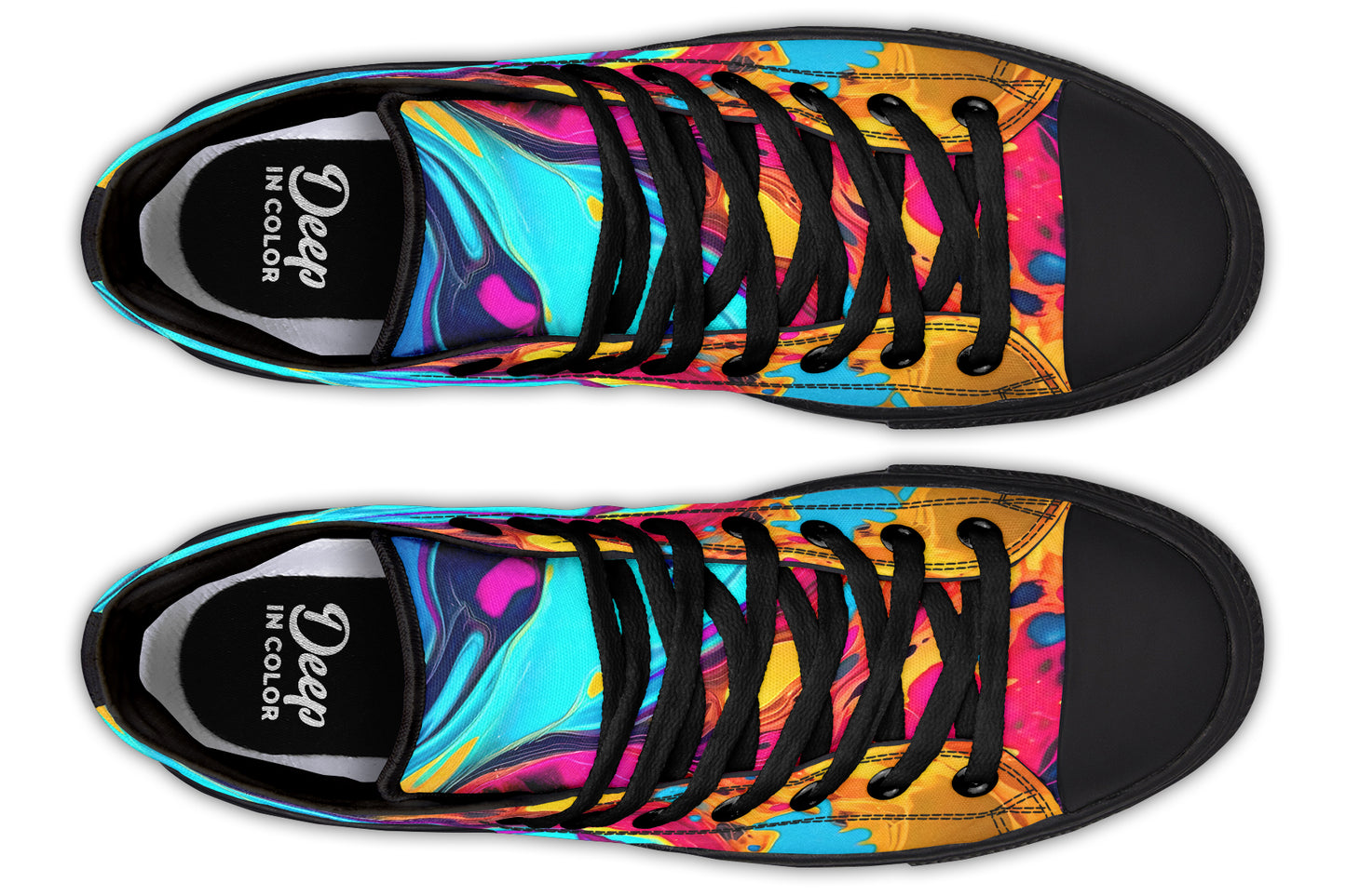 Liquidabstractcolorful High Tops