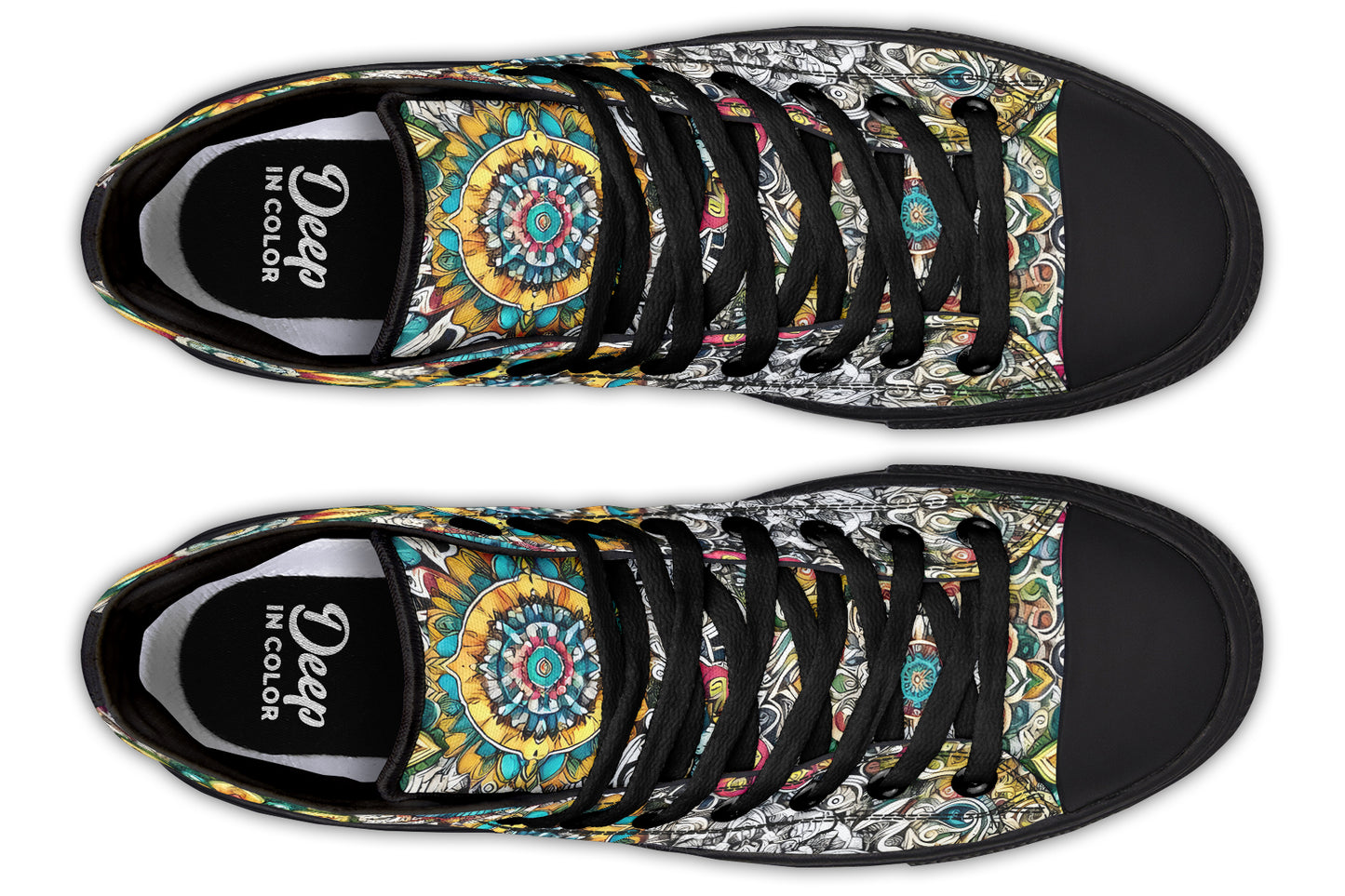 Mandalas Drawing Hightops