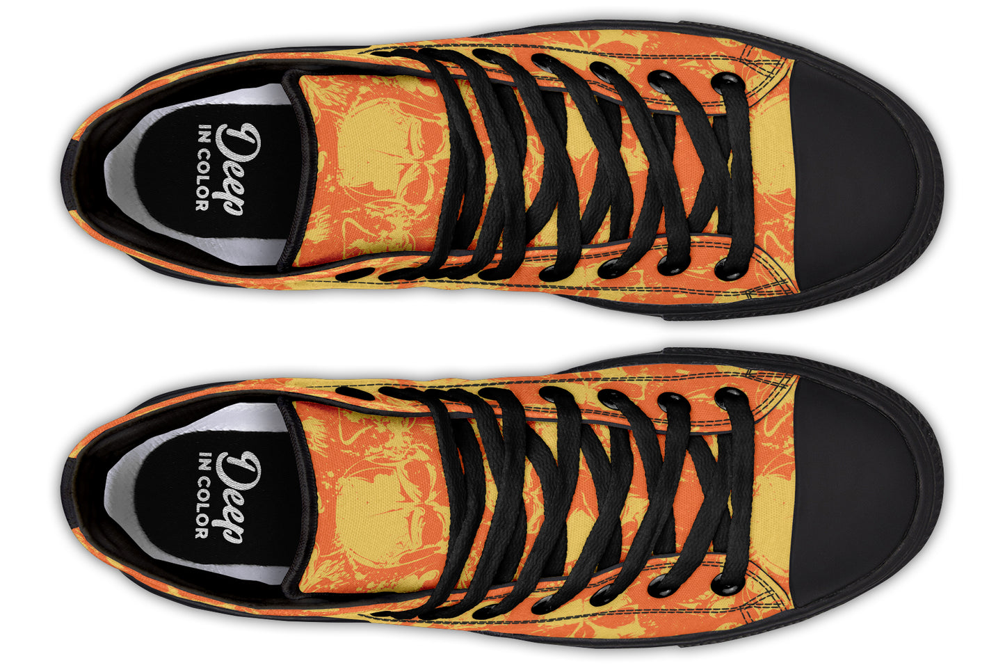 Orange Skulls Hightops