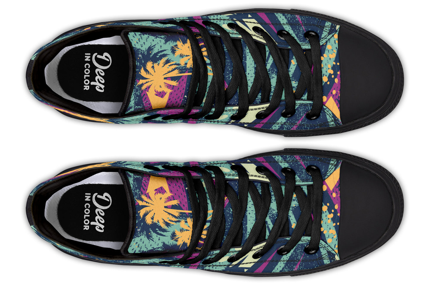 Palm Tree Geometry High Tops