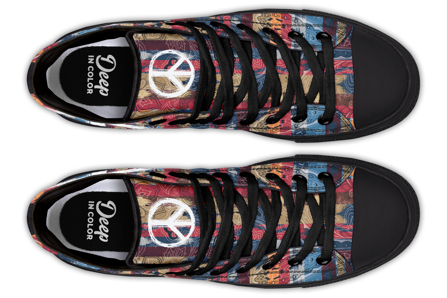 Peace Colorful Paisley Hightops