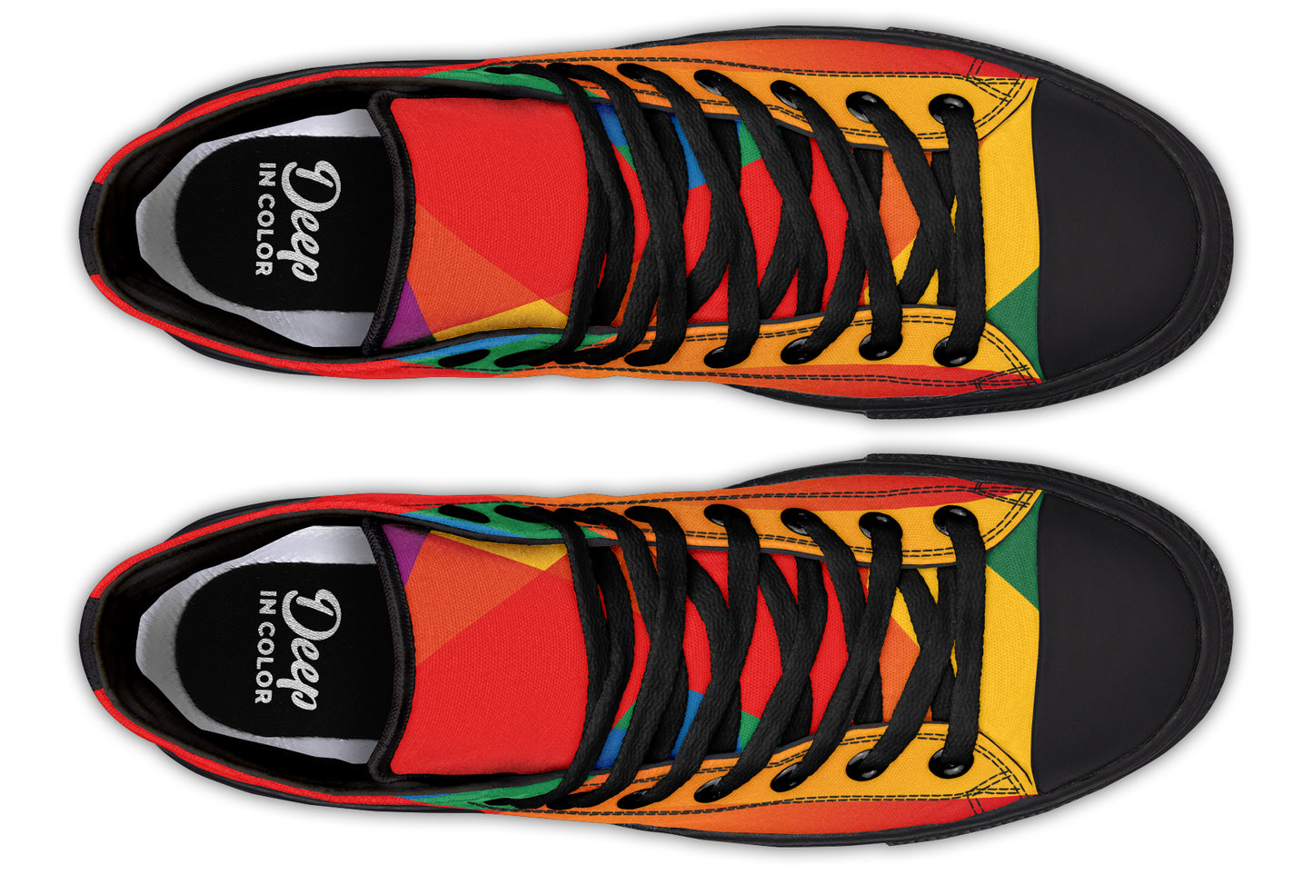 Rainbow Lines High Tops