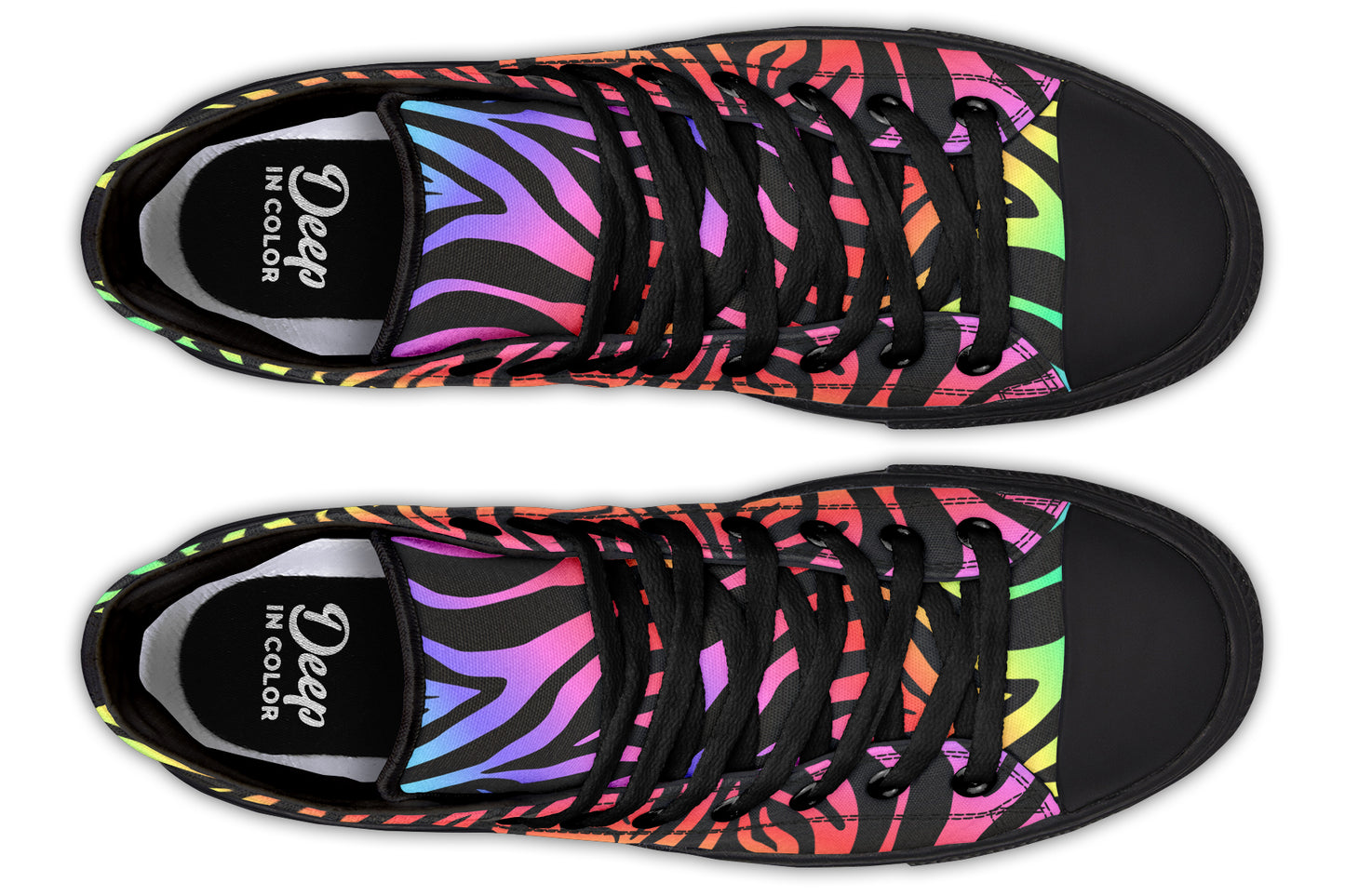 Rainbow Zebra Hightops