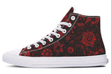 Red Mandala Flower Hightops