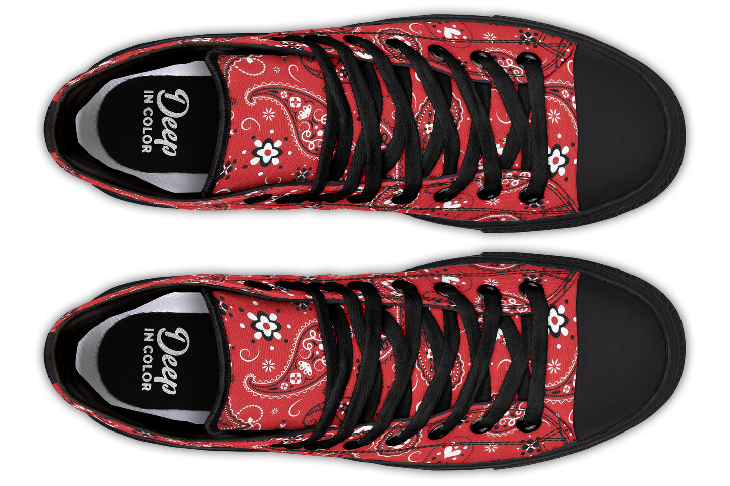 Red Paisley Hightops