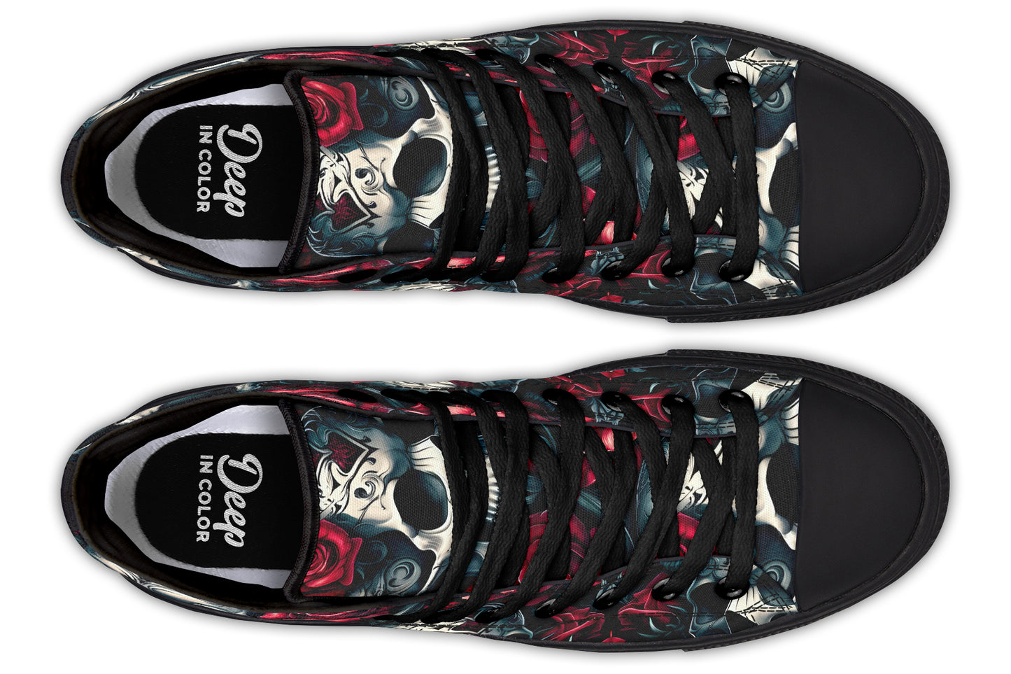 Roses Skulls High Tops