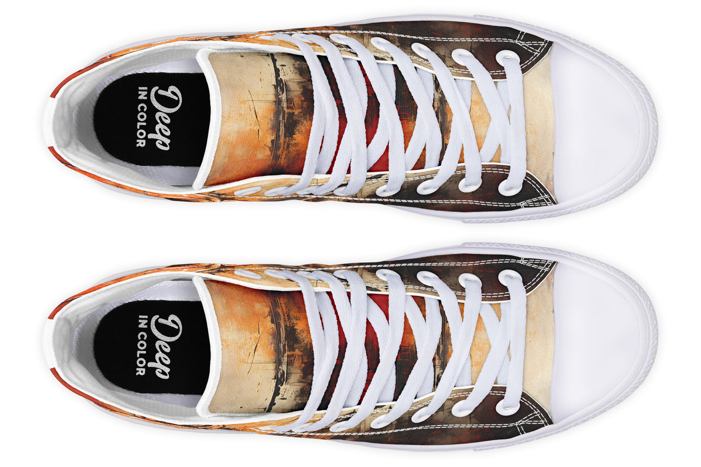 Rusty Skull And Roses Hightops