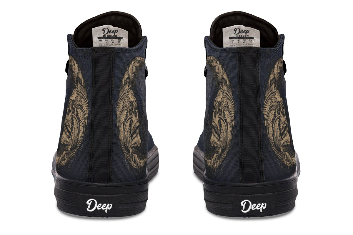 Skull Sun And Moon Hightops