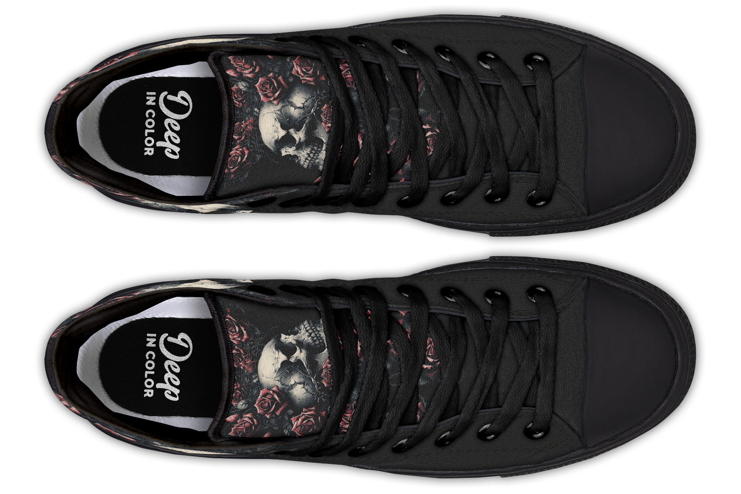 Skull With Roses Hightops