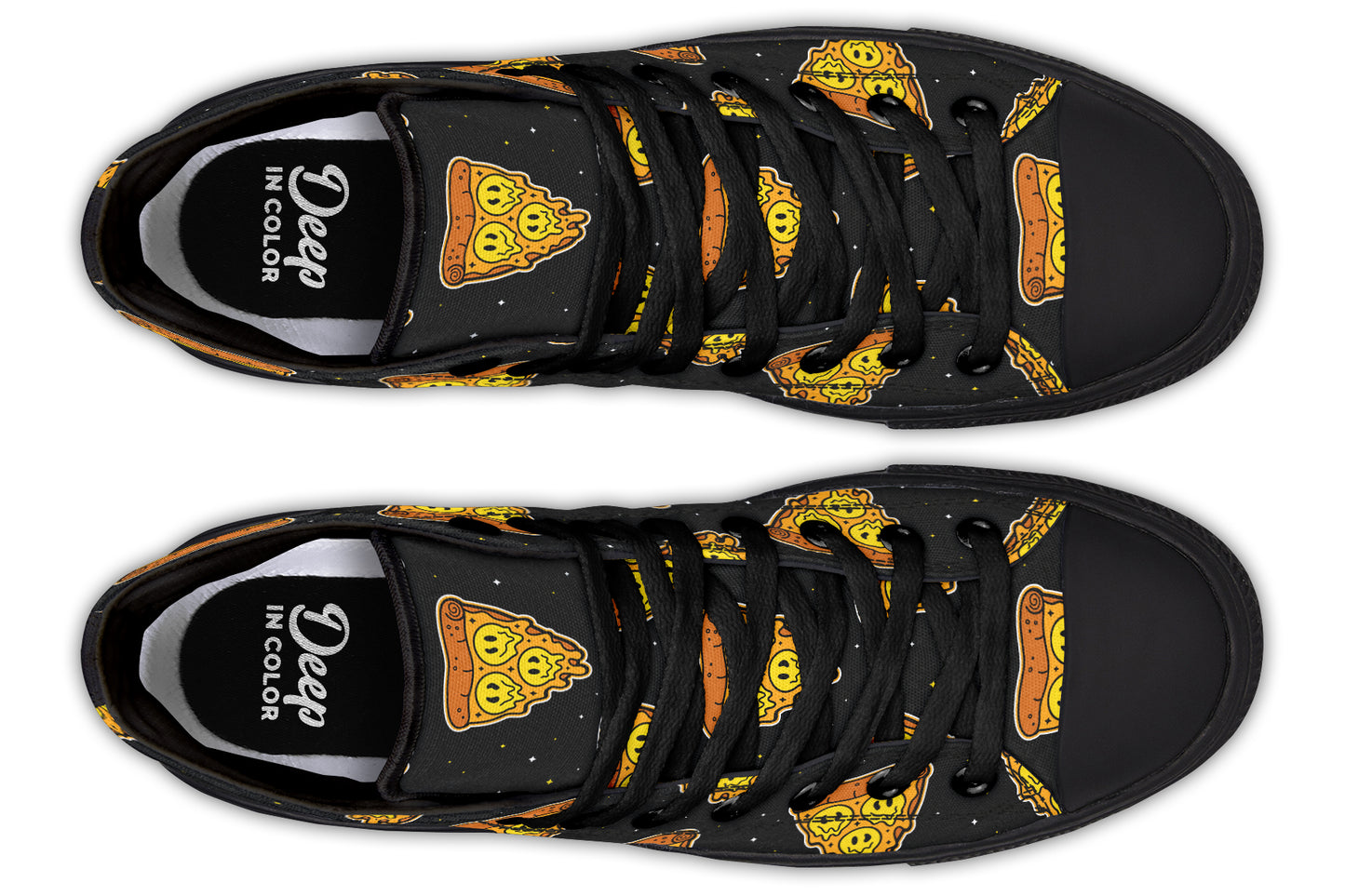 Smiley Pizza Slice High Tops