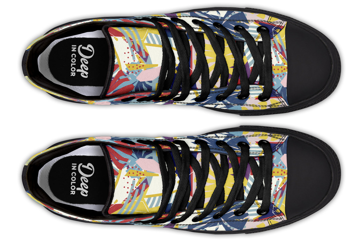 Triopical Collage Shape Hightops