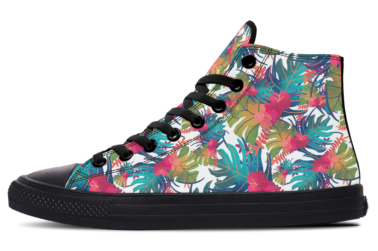 Tropical Watercolor Leaves Hightops