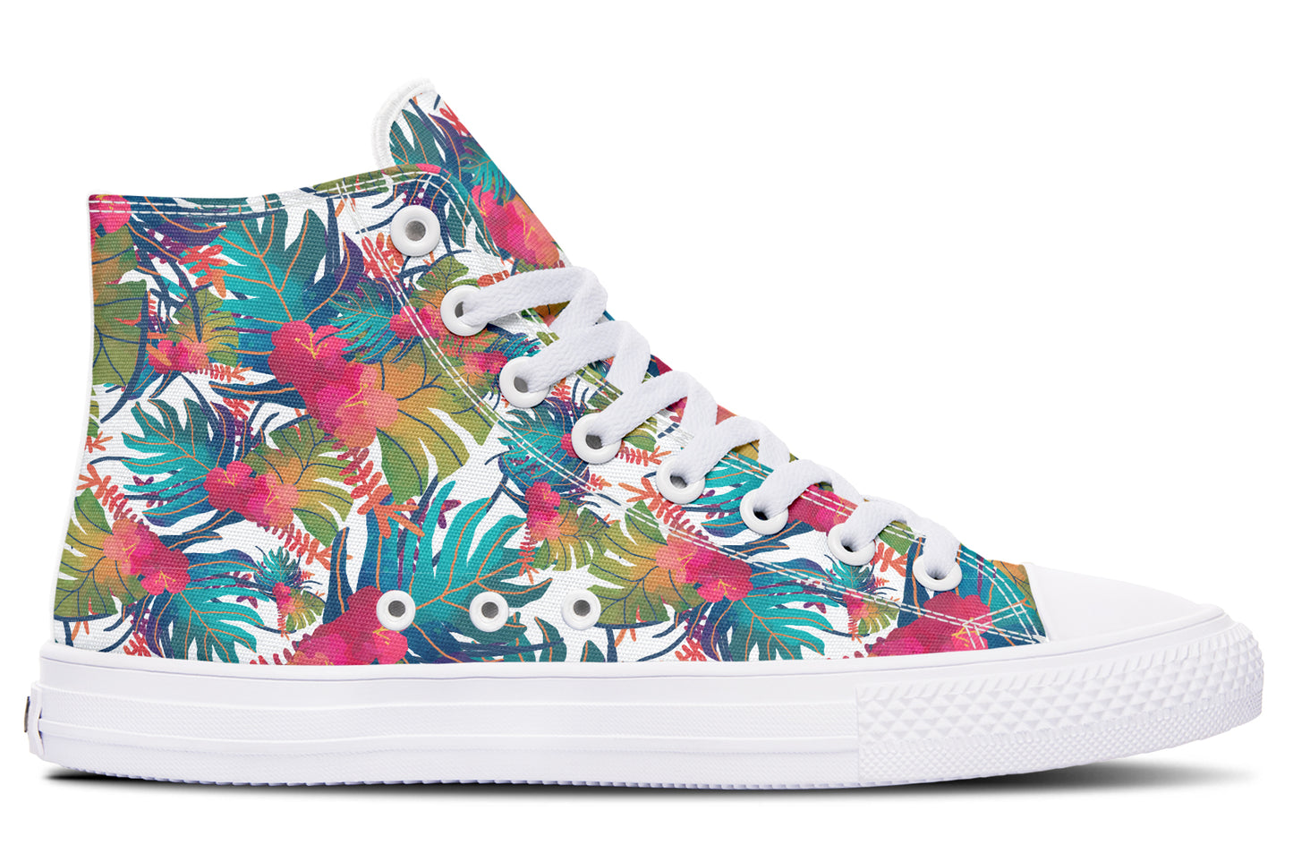 Tropical Watercolor Leaves Hightops