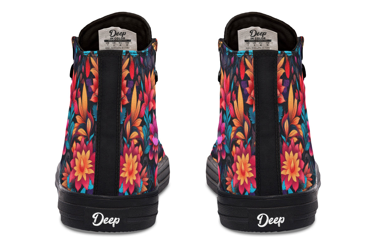 Vibrant Floral Hightops